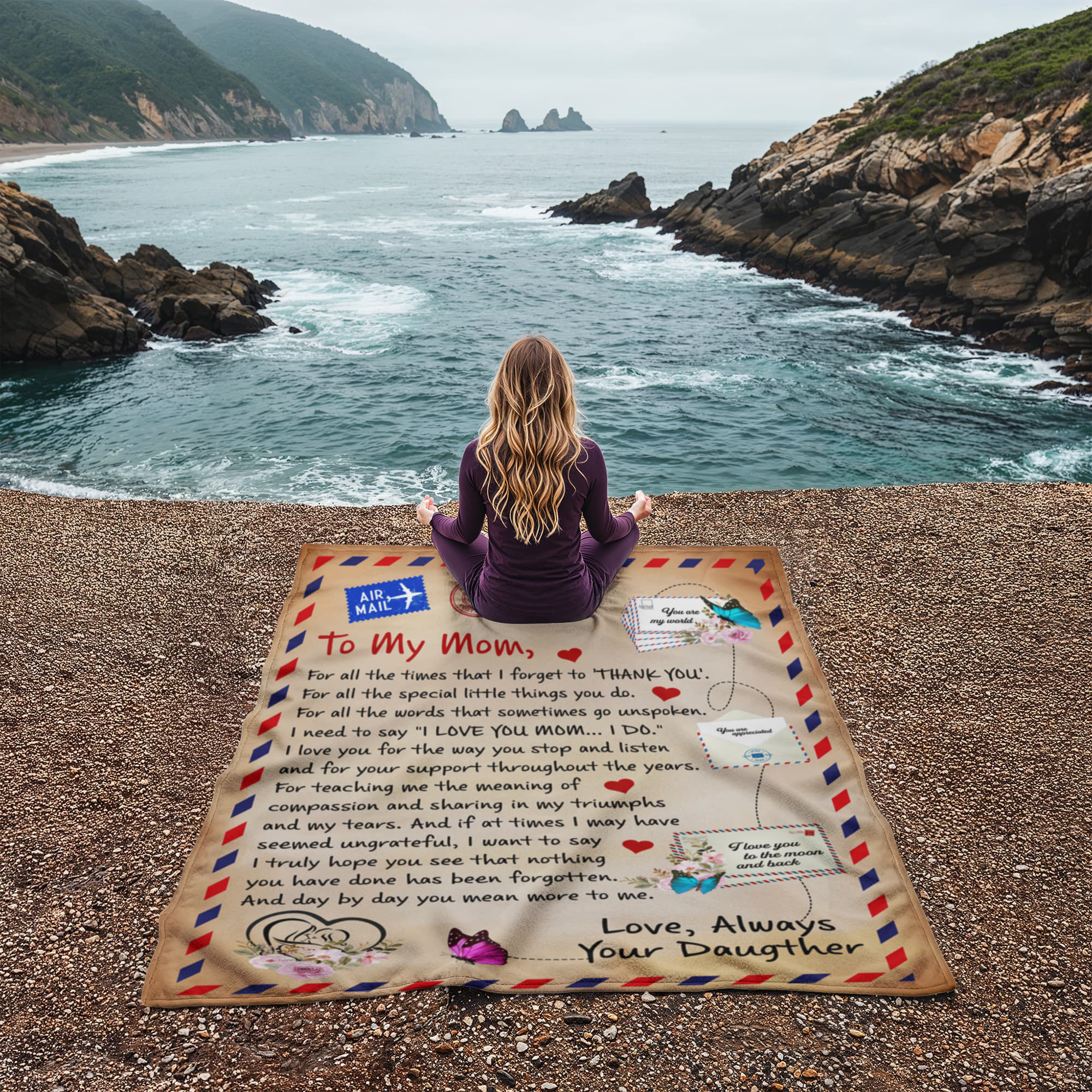 To My Mom Thank You – Coral Fleece Blanket