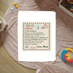 To My Daughter Braver I Love You (From Mom) – Sherpa Fleece Blanket